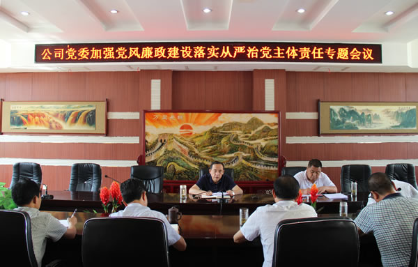 隴運集團公司黨委召開加強黨風廉政建設，全面從嚴治黨落實主體責任專題會議